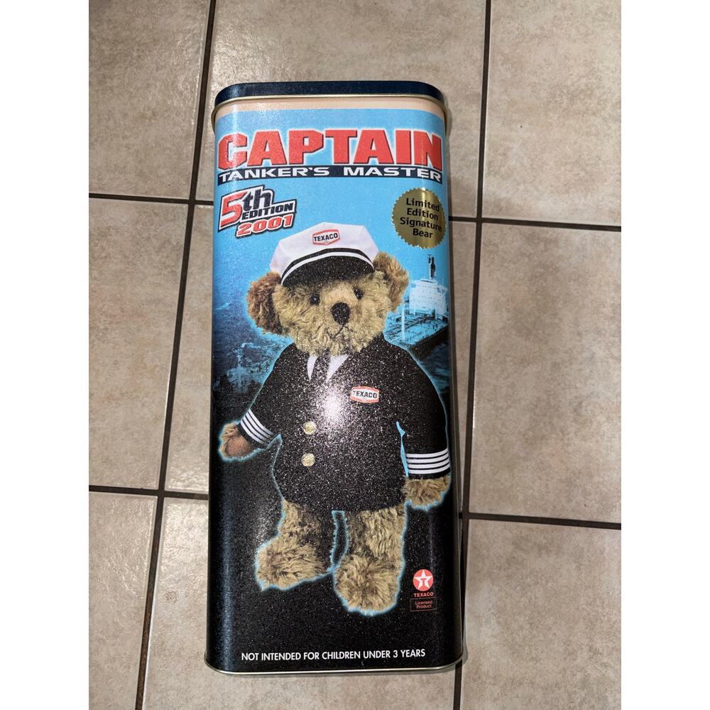 Vintage Texaco Bear captain 2001 tin New